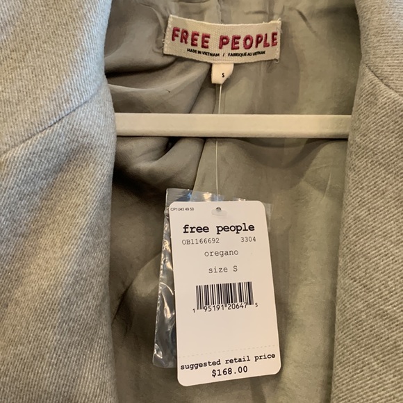 Free People Hannah Slouchy blazer oregano size small - Picture 11 of 12